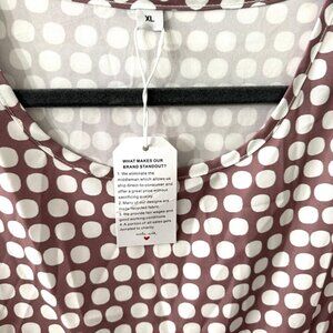 Brown and white polka dot maxi dress